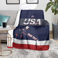 Custom USA Ice Hockey Blanket Go Champions
