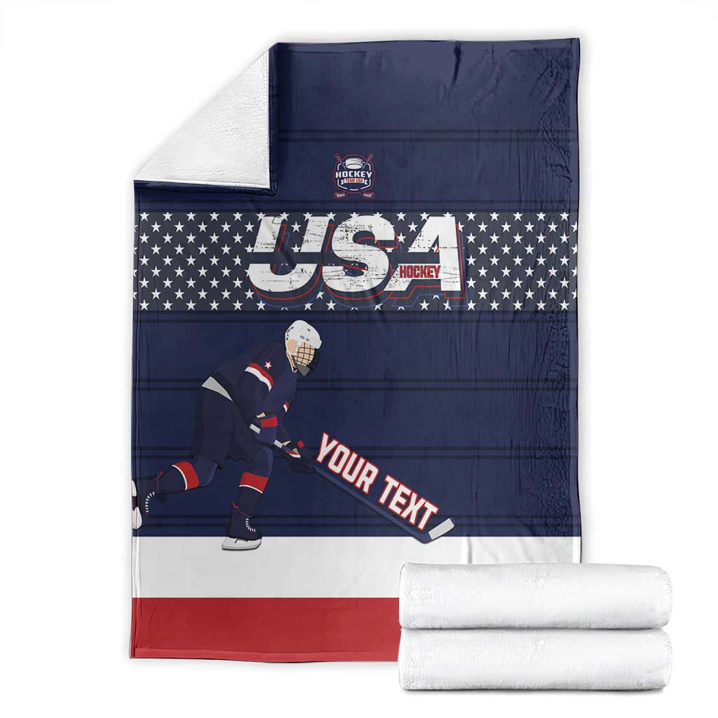 Custom USA Ice Hockey Blanket Go Champions