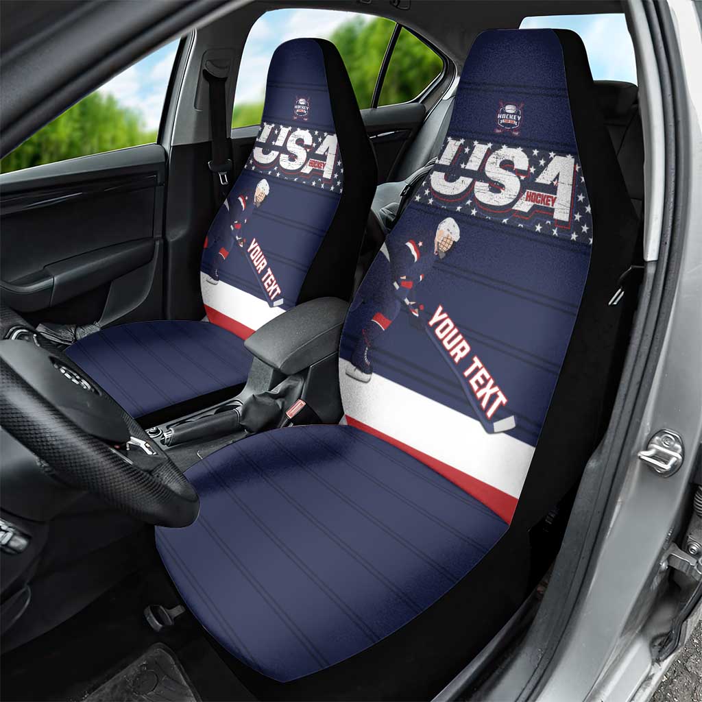 Custom USA Ice Hockey Car Seat Cover Go Champions