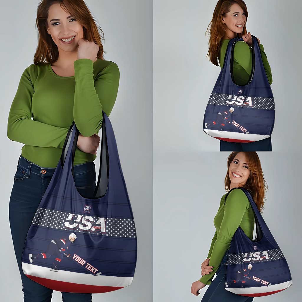 Custom USA Ice Hockey Grocery Bag Go Champions