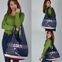Custom USA Ice Hockey Grocery Bag Go Champions