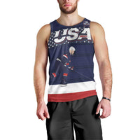 Custom USA Ice Hockey Men Tank Top Go Champions