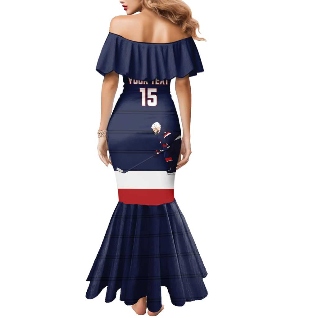 Custom USA Ice Hockey Mermaid Dress Go Champions