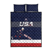 Custom USA Ice Hockey Quilt Bed Set Go Champions