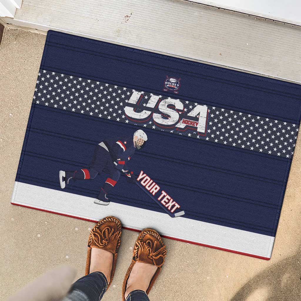 Custom USA Ice Hockey Rubber Doormat Go Champions