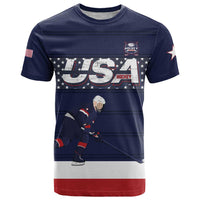 Custom USA Ice Hockey T Shirt Go Champions