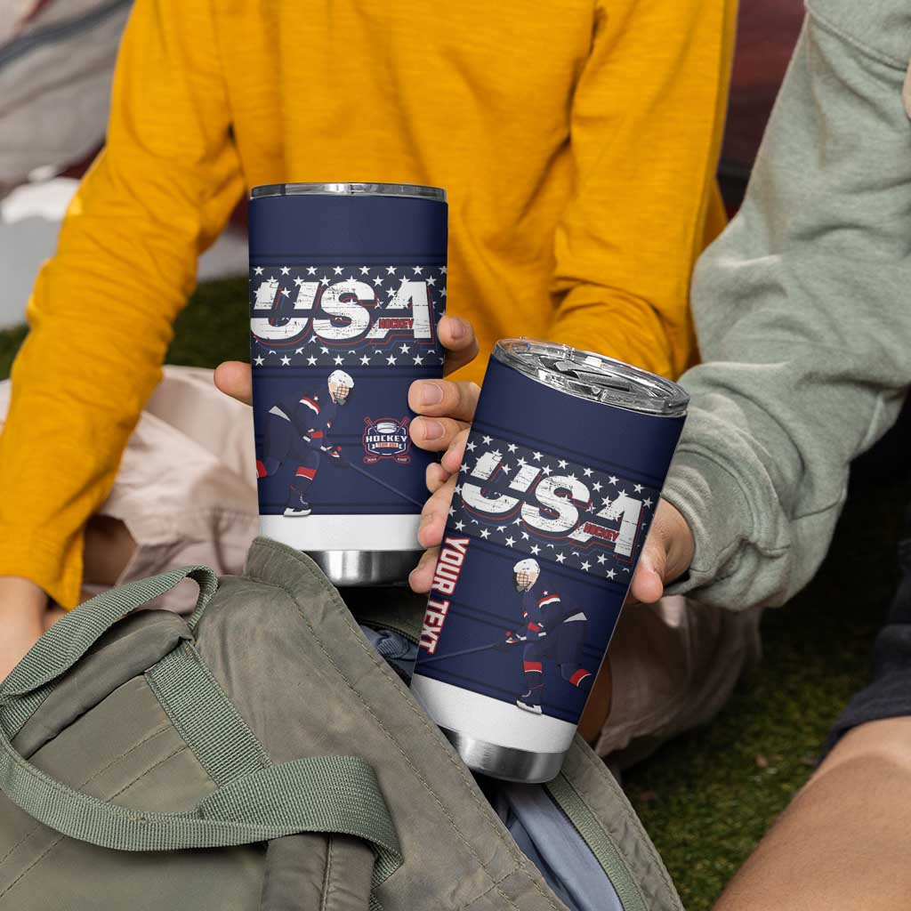 Custom USA Ice Hockey Tumbler Cup Go Champions