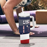 Custom USA Ice Hockey Tumbler With Handle Go Champions
