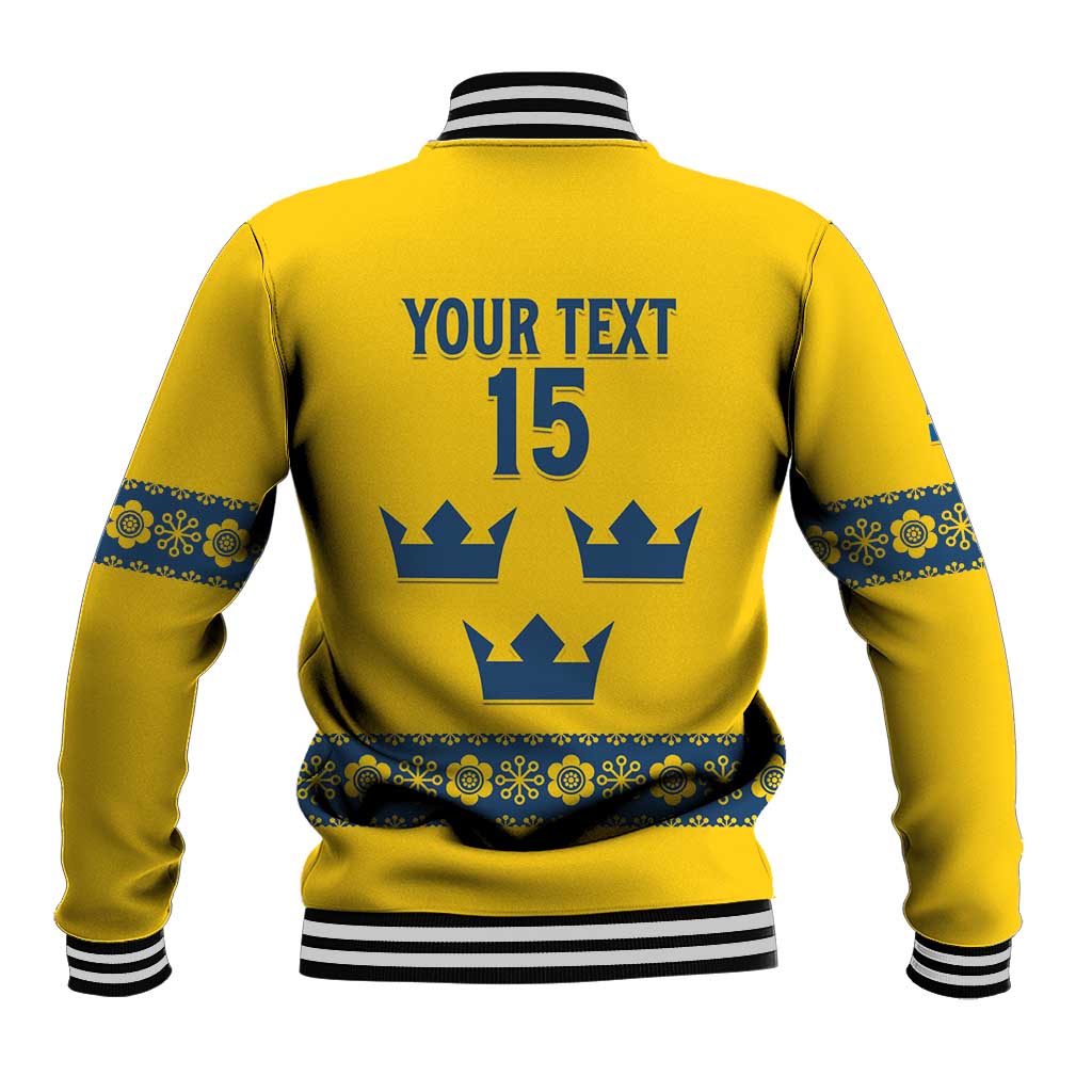 Custom Sweden Ice Hockey Baseball Jacket Go Tre Kronor