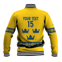 Custom Sweden Ice Hockey Baseball Jacket Go Tre Kronor