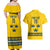 Custom Sweden Ice Hockey Couples Matching Off Shoulder Maxi Dress and Hawaiian Shirt Go Tre Kronor