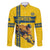 Custom Sweden Ice Hockey Family Matching Off Shoulder Short Dress and Hawaiian Shirt Go Tre Kronor