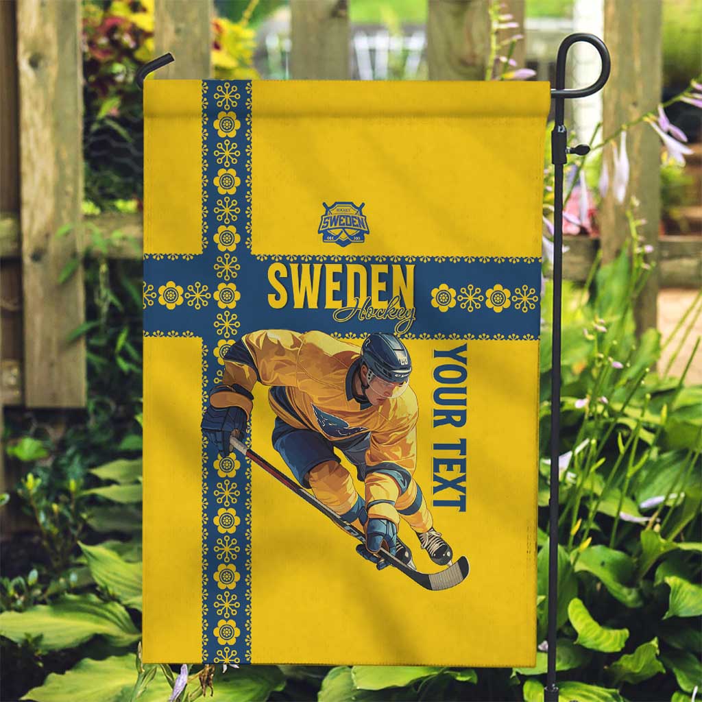 Custom Sweden Ice Hockey Garden Flag Go Tre Kronor