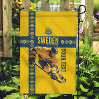 Custom Sweden Ice Hockey Garden Flag Go Tre Kronor
