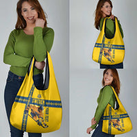 Custom Sweden Ice Hockey Grocery Bag Go Tre Kronor