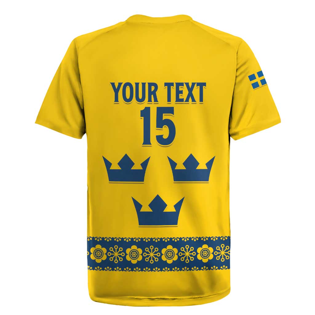 Custom Sweden Ice Hockey Rugby Jersey Go Tre Kronor