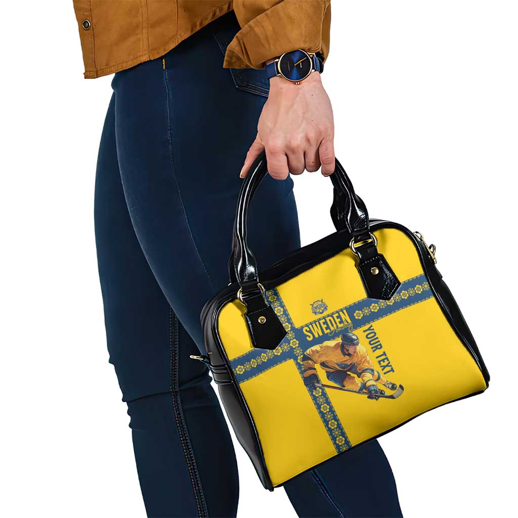 Custom Sweden Ice Hockey Shoulder Handbag Go Tre Kronor