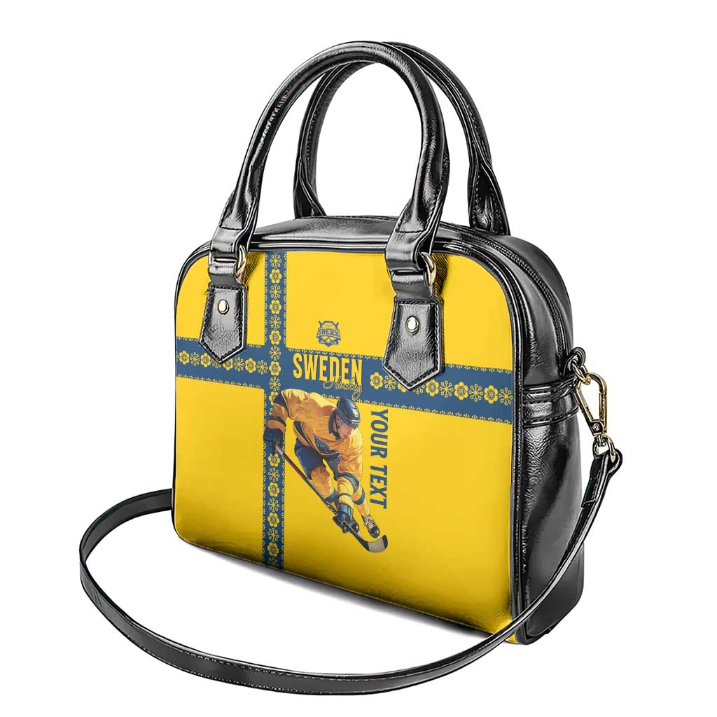 Custom Sweden Ice Hockey Shoulder Handbag Go Tre Kronor