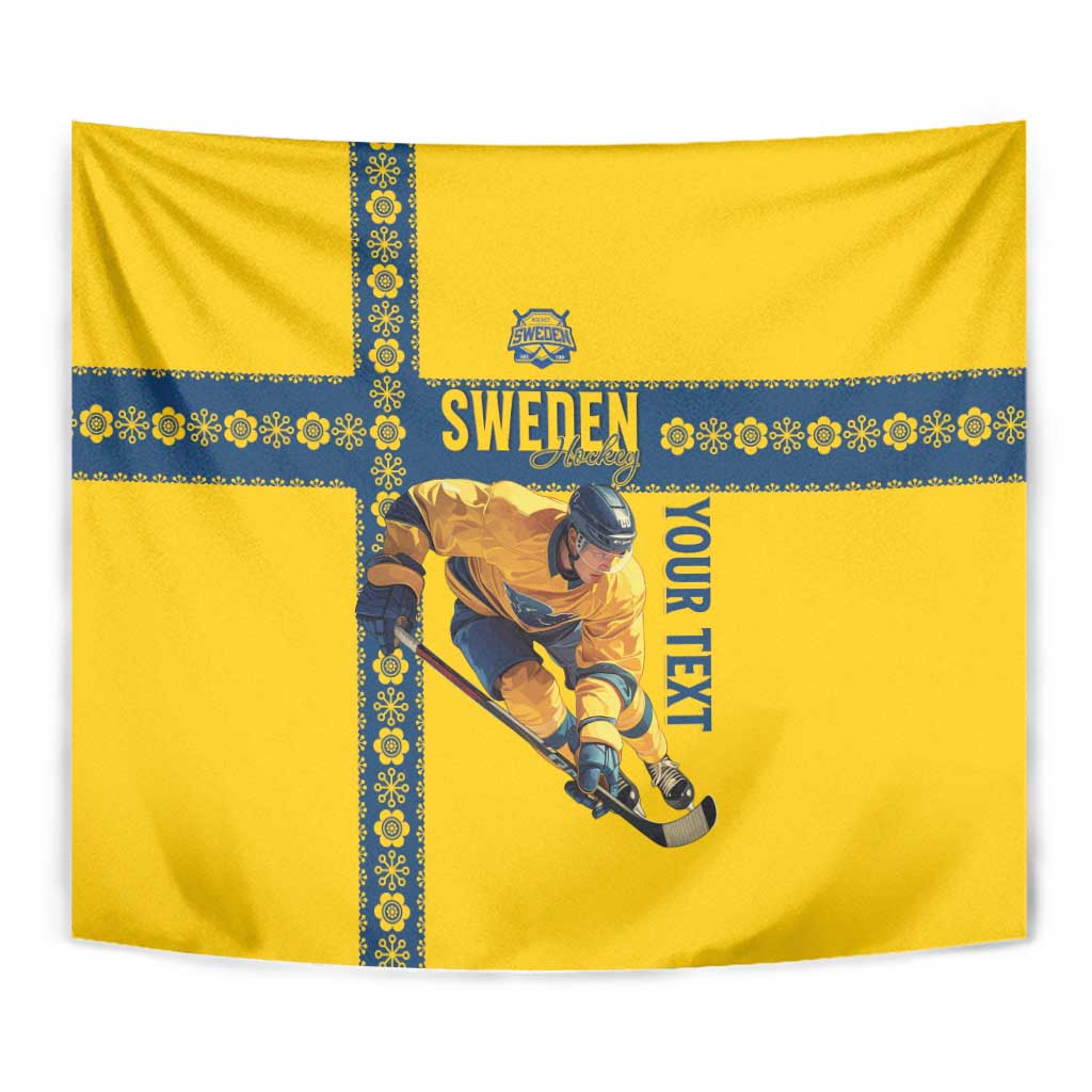 Custom Sweden Ice Hockey Tapestry Go Tre Kronor