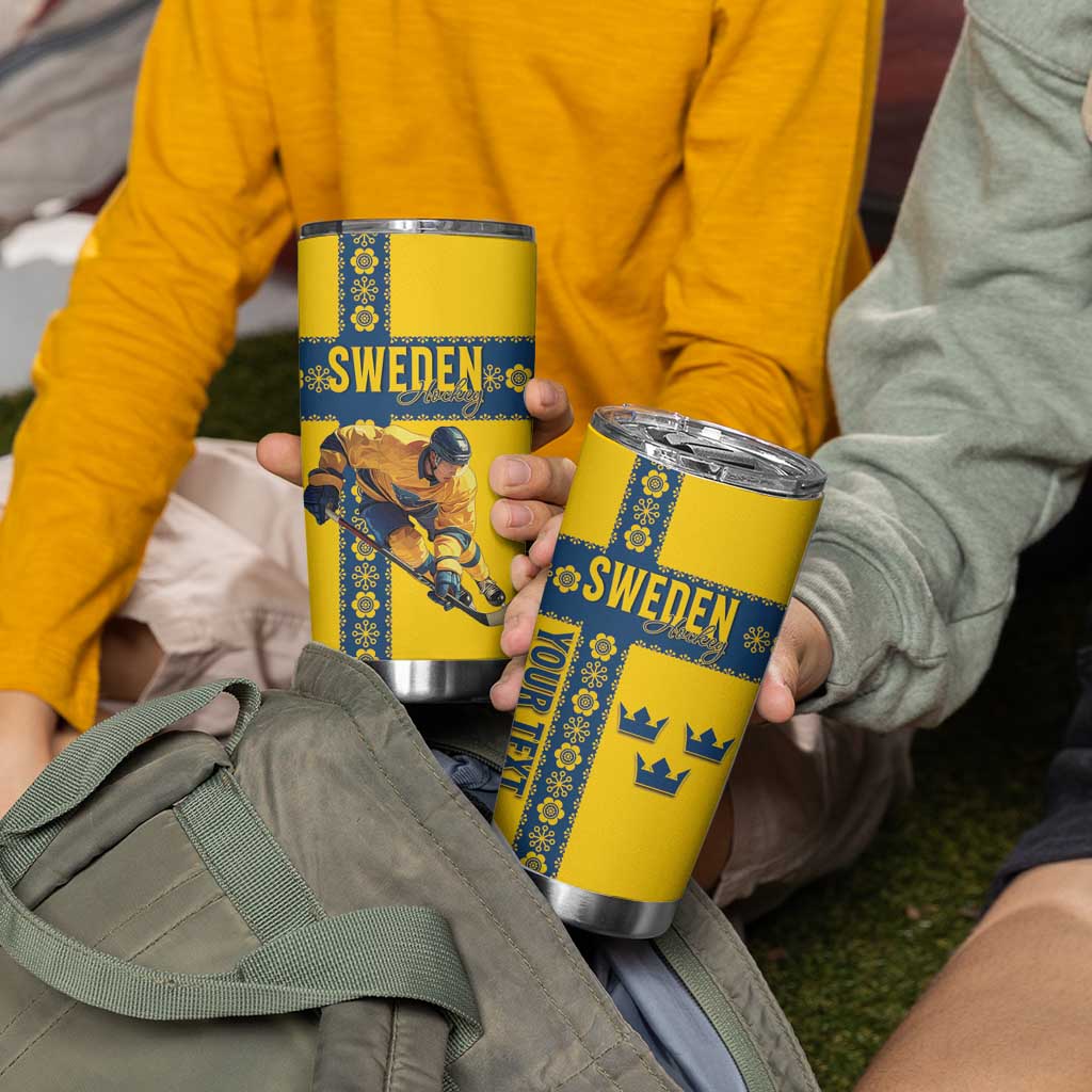 Custom Sweden Ice Hockey Tumbler Cup Go Tre Kronor