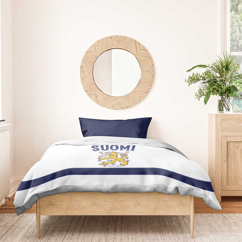 Finland Ice Hockey Bedding Set Go Suomi Go