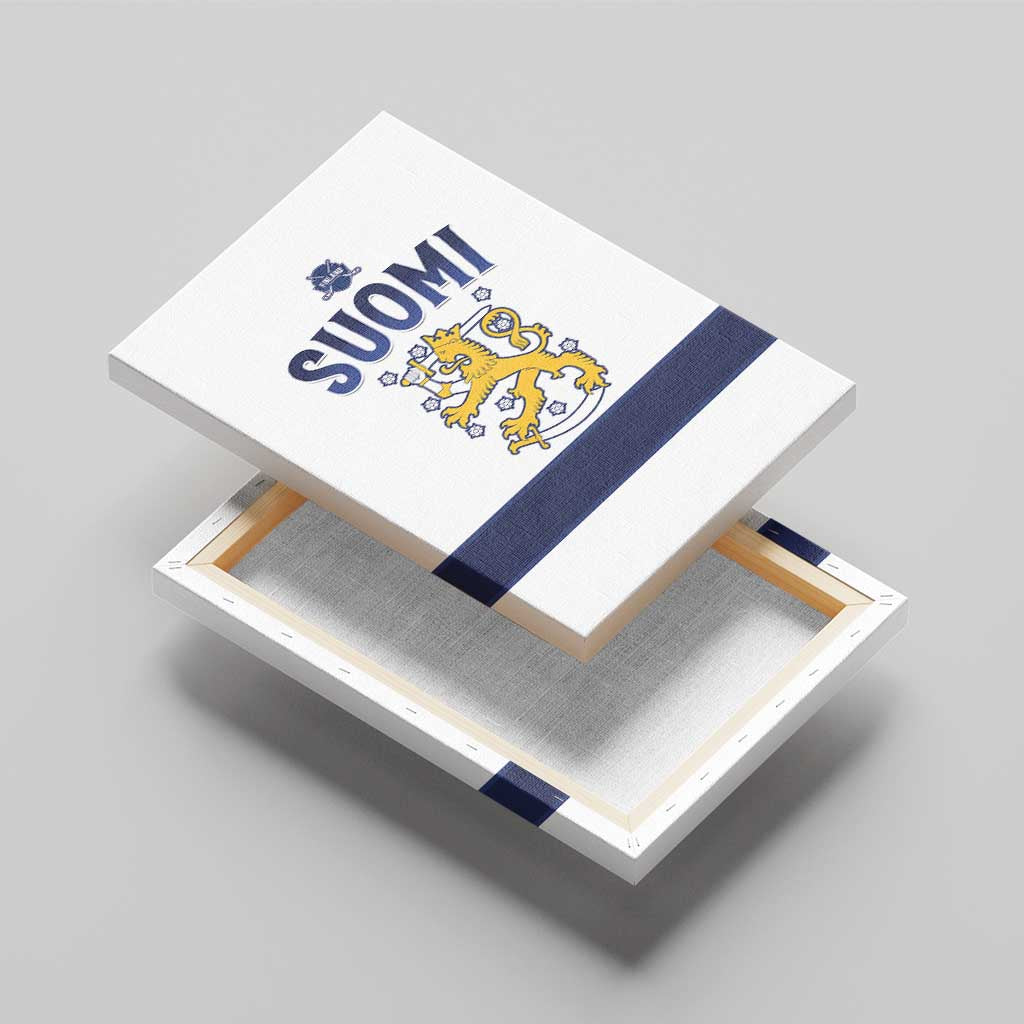 Finland Ice Hockey Canvas Wall Art Go Suomi Go