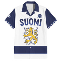 Custom Finland Ice Hockey Family Matching Puletasi and Hawaiian Shirt Go Suomi Go