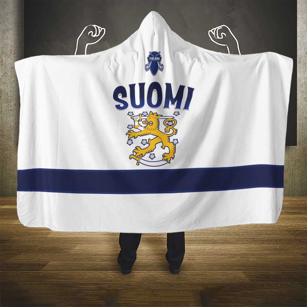 Finland Ice Hockey Hooded Blanket Go Suomi Go