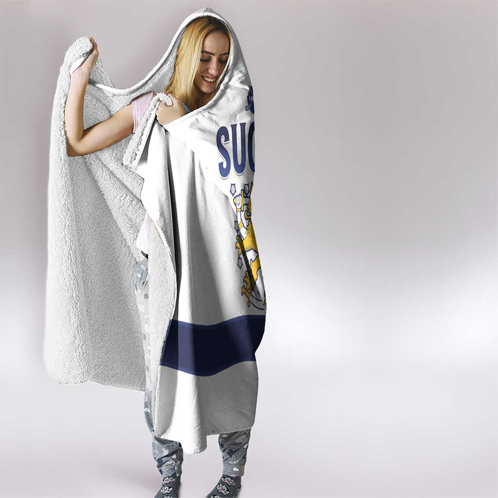 Finland Ice Hockey Hooded Blanket Go Suomi Go