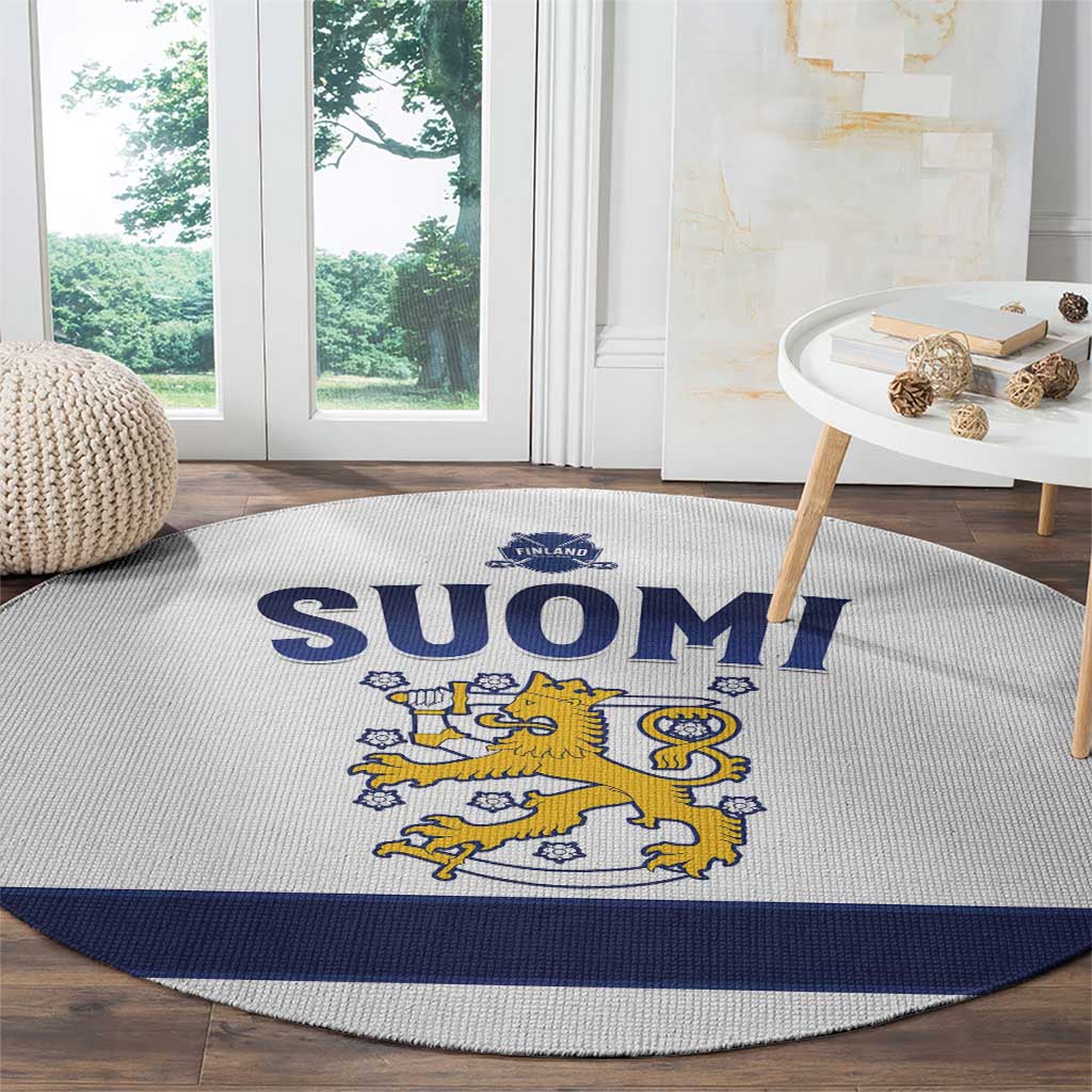 Finland Ice Hockey Round Carpet Go Suomi Go
