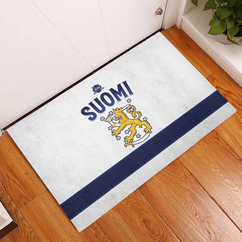 Finland Ice Hockey Rubber Doormat Go Suomi Go