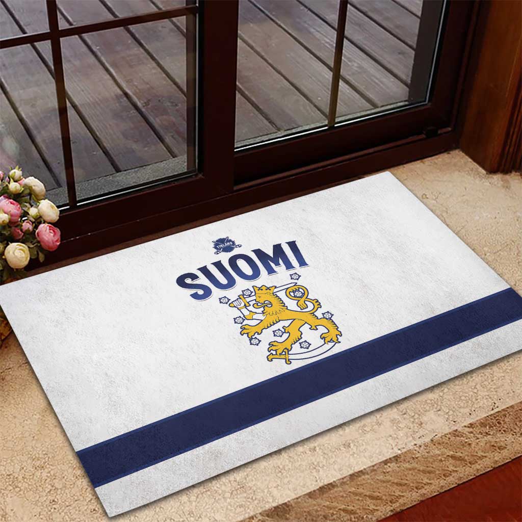 Finland Ice Hockey Rubber Doormat Go Suomi Go