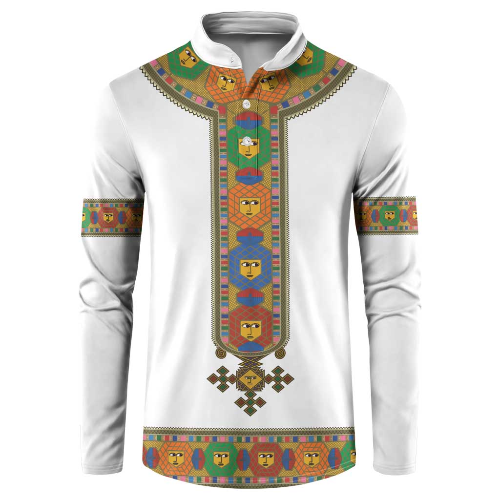Ethiopia Saba Kemis Button Sweatshirt Habesha Style LT15