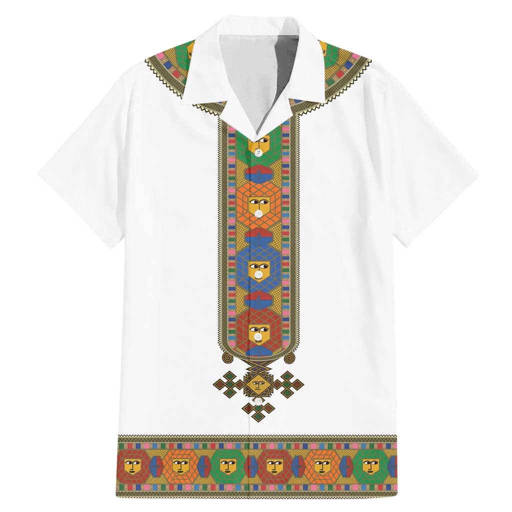 Ethiopia Saba Kemis Family Matching Mermaid Dress and Hawaiian Shirt Habesha Style LT15