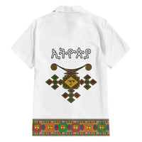 Ethiopia Saba Kemis Family Matching Off Shoulder Maxi Dress and Hawaiian Shirt Habesha Style LT15