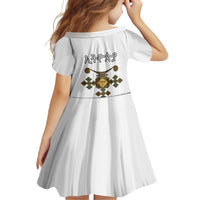 Ethiopia Saba Kemis Family Matching Short Sleeve Bodycon Dress and Hawaiian Shirt Habesha Style LT15