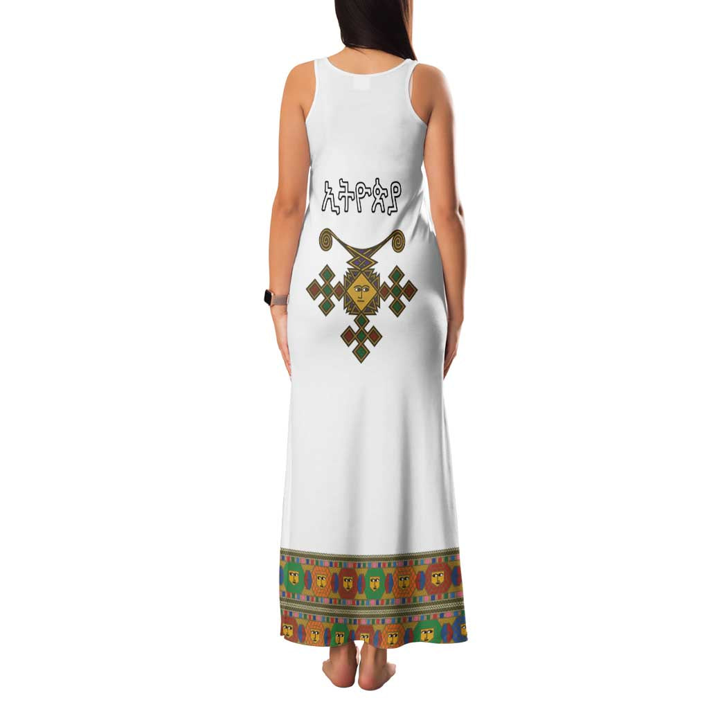Ethiopia Saba Kemis Family Matching Tank Maxi Dress and Hawaiian Shirt Habesha Style LT15
