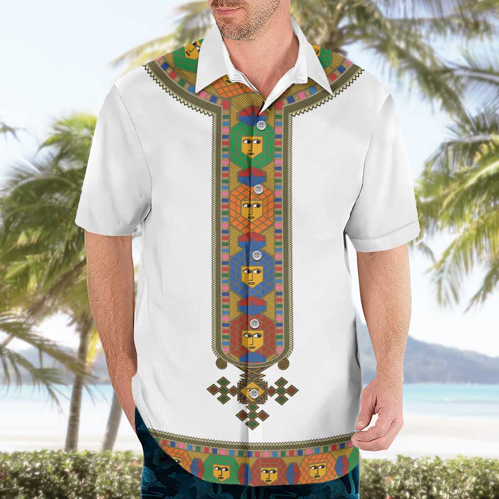 Ethiopia Saba Kemis Hawaiian Shirt Habesha Style LT15