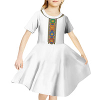 Ethiopia Saba Kemis Kid Short Sleeve Dress Habesha Style LT15
