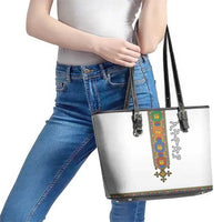 Ethiopia Saba Kemis Leather Tote Bag Habesha Style