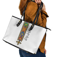 Ethiopia Saba Kemis Leather Tote Bag Habesha Style