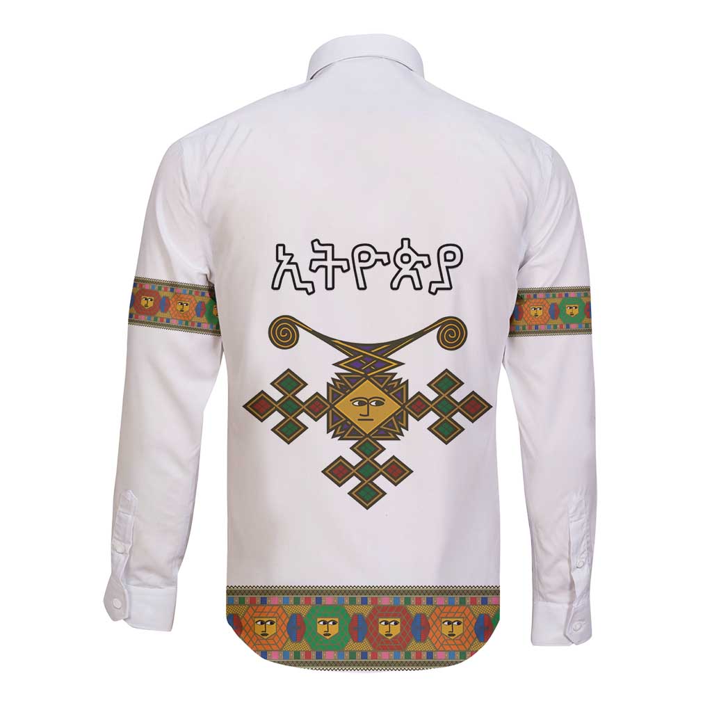 Ethiopia Saba Kemis Long Sleeve Button Shirt Habesha Style LT15