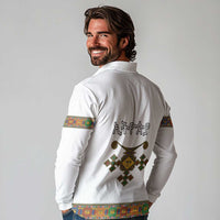 Ethiopia Saba Kemis Long Sleeve Polo Shirt Habesha Style LT15
