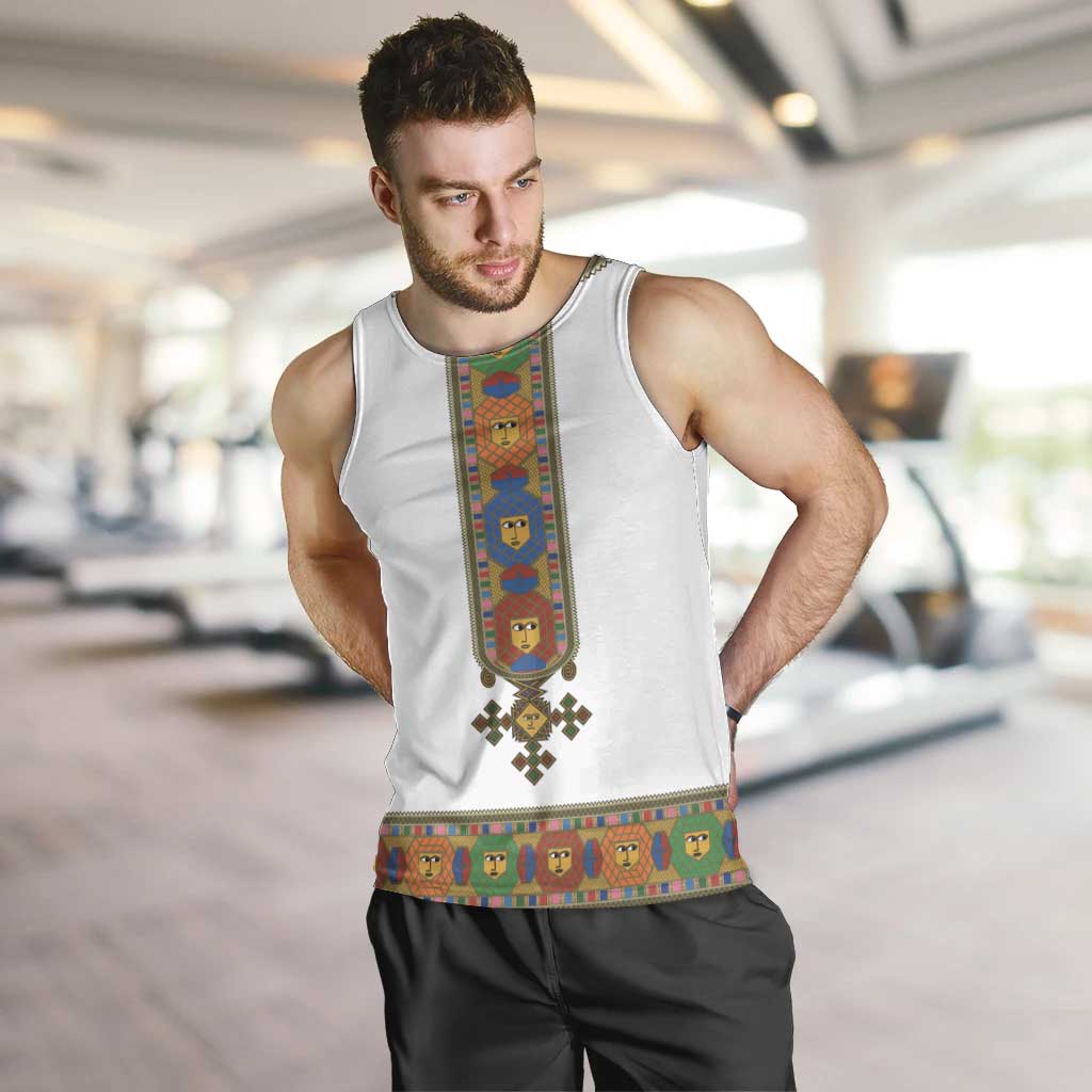 Ethiopia Saba Kemis Men Tank Top Habesha Style LT15