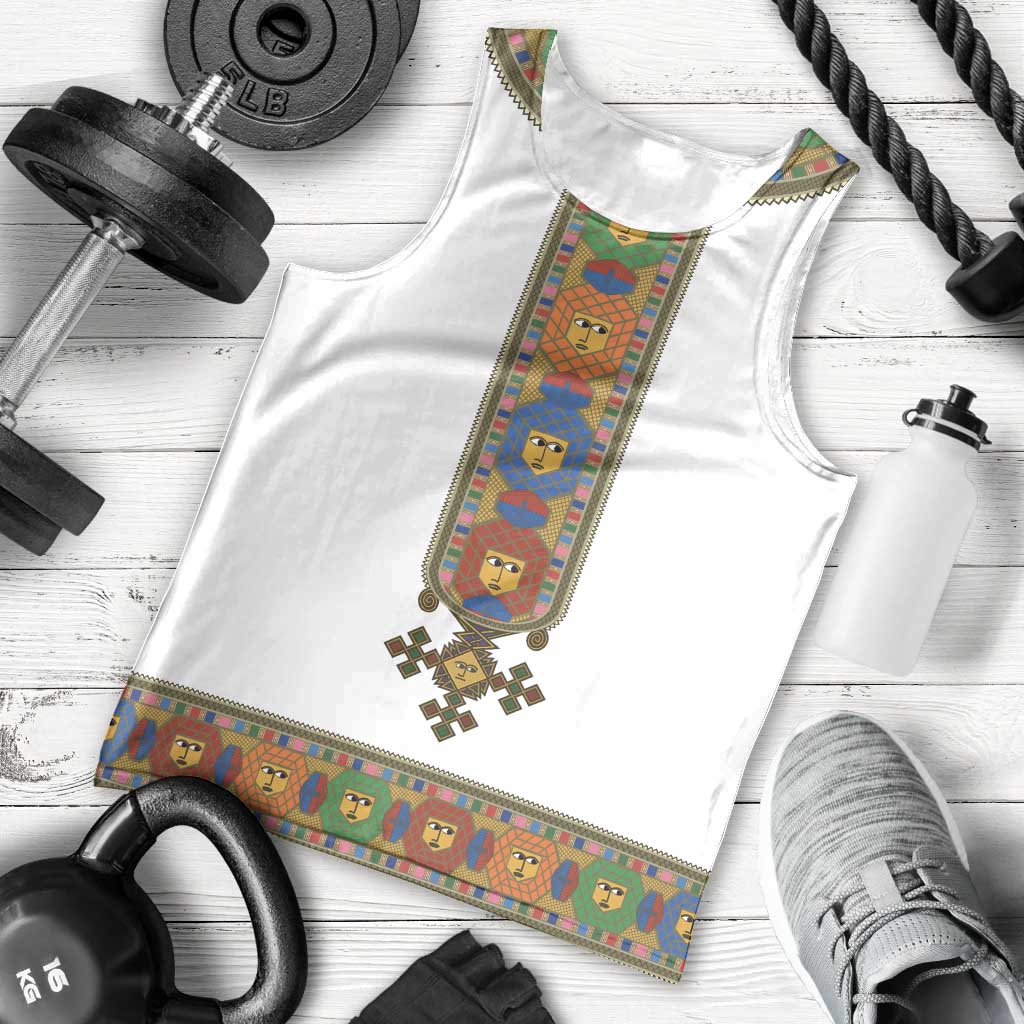 Ethiopia Saba Kemis Men Tank Top Habesha Style LT15