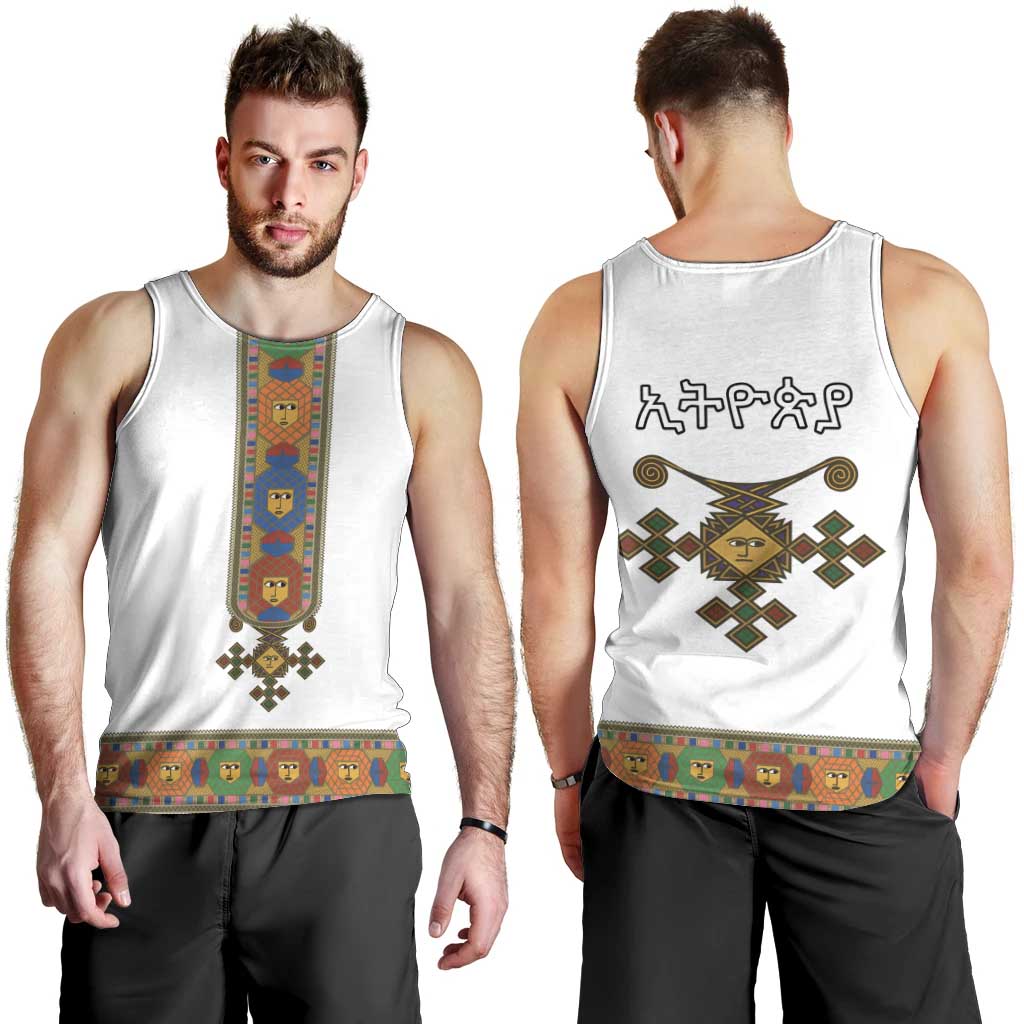 Ethiopia Saba Kemis Men Tank Top Habesha Style LT15