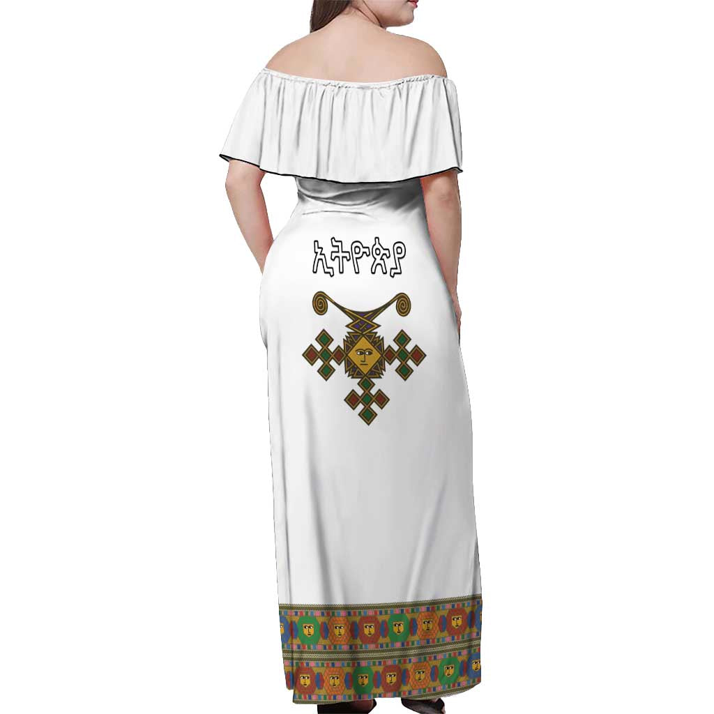 Ethiopia Saba Kemis Off Shoulder Maxi Dress Habesha Style LT15