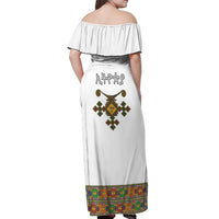 Ethiopia Saba Kemis Off Shoulder Maxi Dress Habesha Style LT15