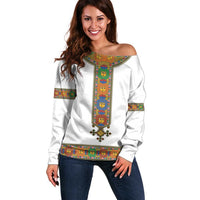 Ethiopia Saba Kemis Off Shoulder Sweater Habesha Style LT15