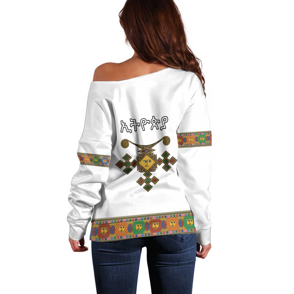 Ethiopia Saba Kemis Off Shoulder Sweater Habesha Style LT15